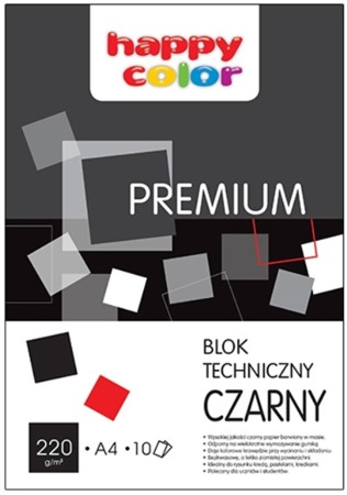 Blok techniczny A4 PREMIUM CZARNY happy color