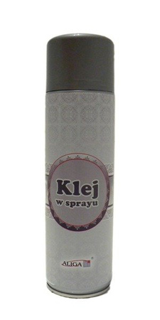 Klej spray BEZBARWNY 500 ml Aliga