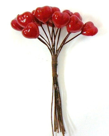 Serduszka czerwone 1,2 cm 12 szt. Luk