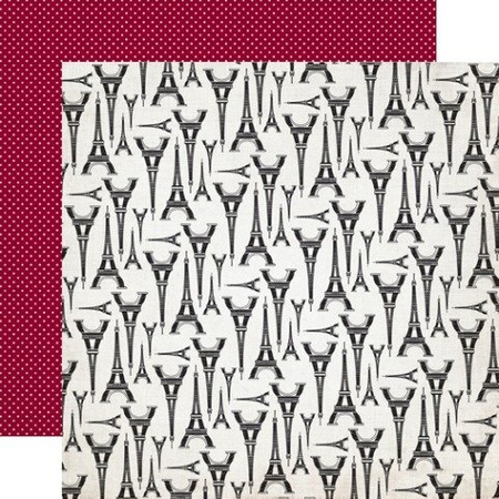 Papier do scrapbookingu dwustronny 30,5 x 30,5 cm GETAWAY PARIS Echo Park