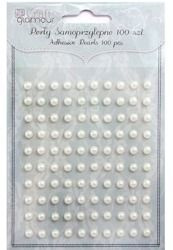 Perły samoprzylepne 5 mm KOŚĆ SŁONIOWA 100 szt. dpCraft
