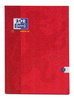 Brulion w kratkę A4 96 kartek twarda aksamitna CZERWONA oprawa Oxford Hamelin