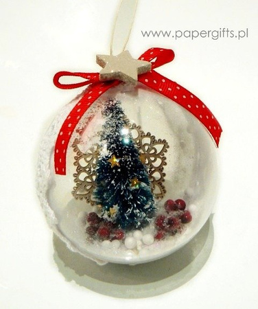 Choinka do bombki lub boxa SREBRNA 10 cm 4 szt. Ryher