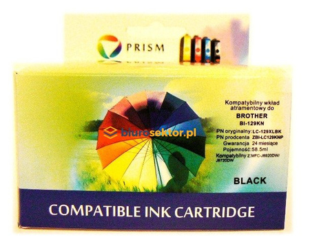 Tusz do Brother BI-129KN (LC-129XLBK) czarny Prism