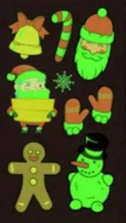 Naklejki tatuaże świąteczne ŚWIECĄCE W CIEMNOŚCI Arpex