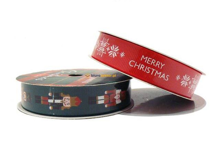 Tasiemka rypsowa 2 szt. CHRISTMAS 1,5 cm 3 m INTERDRUK