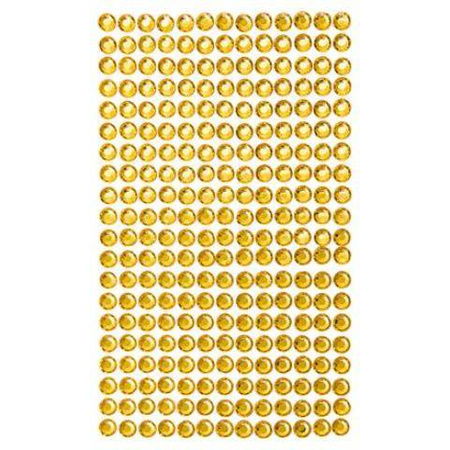 Kryształki samoprzylepne YELLOW GOLD 6 mm 260 szt. dpCraft