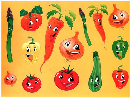 Wycinanka A4 samoprzylepna OWOCE I WARZYWA CORMORAN