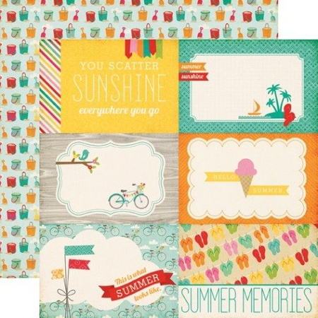 Papier do scrapbookingu dwustronny 30,5 x 30,5 cm SUMMER BLISS MEMORIES Echo Park