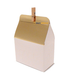 Pudełko LAMPION DOMEK Z PAPIERU ZŁOTE DUŻE 2 szt. Arpex