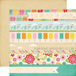 Papier do scrapbookingu dwustronny 30,5 x 30,5 cm SUMMER BLISS DAYS Echo Park