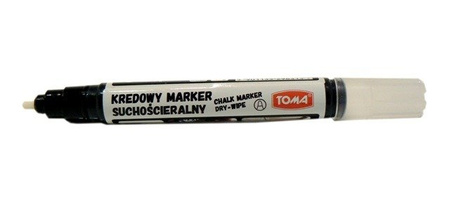 Marker kredowy suchościeralny 4,5 mm CZARNY TOMA