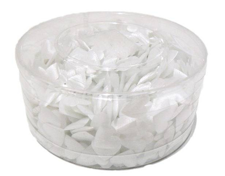 Konfetti materiałowe SERCA BIAŁE 1,2 cm 100 szt.