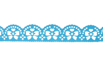 Koronka samoprzylepna NIEBIESKA KOKARDA 1,5 cm 1 m Cormoran