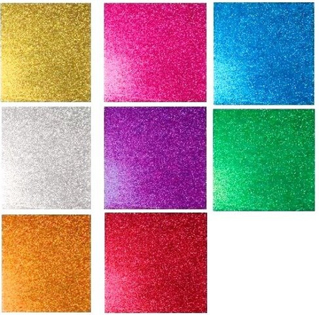 Wycinanka B5 (zeszyt papierów) brokatowa mix 8 kolorów Aliga