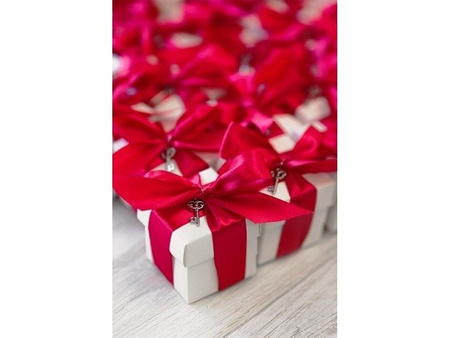 Zawieszka kluczyk SREBRNY 2,3 cm 25 szt. PartyDeco