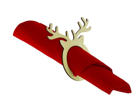 Renifer obrączki drewniane na serwetki 4 szt. Arpex