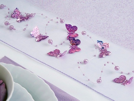 Konfetti 3D MOTYLE RÓŻOWE HOLOGRAFICZNE 15 g PartyDeco