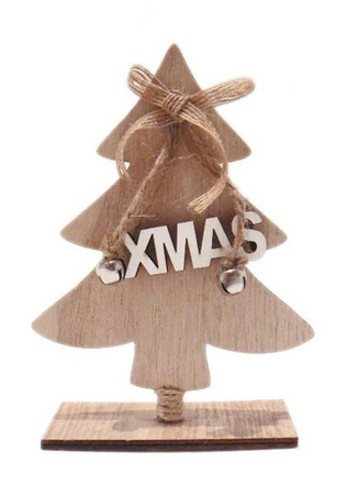 Choinka z drewna z dzwoneczkami XMAS 15 cm Arpex