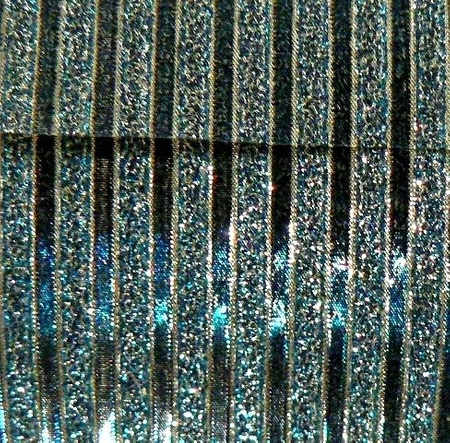 Taśma dekoracyjna samoprzylepna brokatowa NIEBIESKIE PASKI 3 cm 5 m Aliga