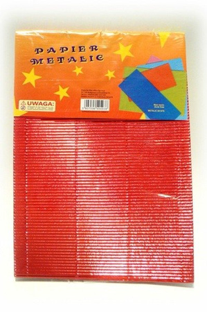 Papier falisty tektura falista A4 METALICZNY CZERWONY Vistar