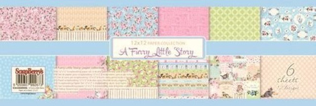 Papier do scrapbookingu dwustronny 30,5 x 30,5 cm A FURRY LITTLE STORY 6 szt. ScrapBerry`s
