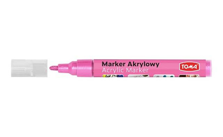 Marker akrylowy z okrągłą końcówką RÓŻOWY TOMA