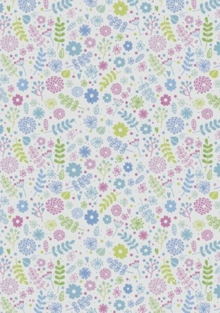 Papier do scrapbookingu jednostronny B2 50 x 70 cm KWIATY Heyda