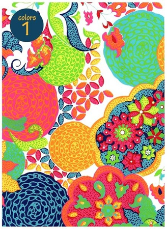 Papier bawełniany ozdobny EFEKT PASSION COLORS mix wzorów 1 arkusz happy color