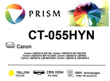 Toner do Canon CRG 055H YELLOW 5,9K PRISM