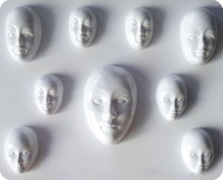 Szablon foremka do gipsu TWARZ MASKA WENECKA 4-8 cm 9 elementów KNORR prandell