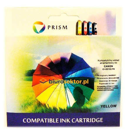 Tusz do Canon CI-551XLYN (6446B001) yellow PRISM