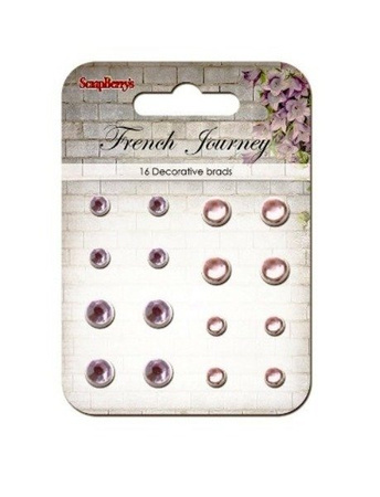 Ćwieki kryształki FRENCH JOURNEY 16 szt. ScrapBerry`s