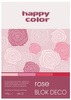 Blok Deco Rose A5 TONACJA RÓŻOWO-CZERWONA happy color