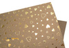 Papier do scrapbookingu jednostronny B2 50 x 70 cm naturalny SERCA ZŁOTE Heyda