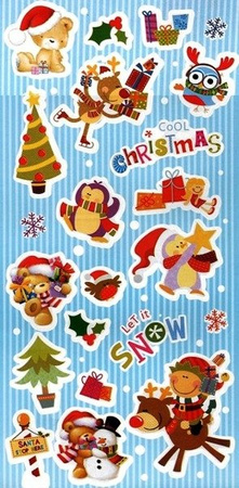 Naklejki brokatowe i holograficzne BOŻE NARODZENIE 44 szt. Arpex