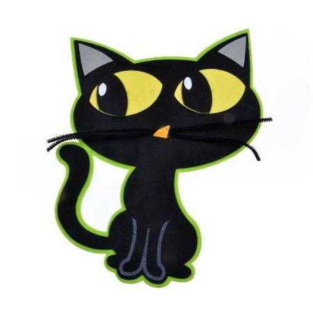 Zawieszka z filcu HALLOWEEN DUŻY CZARNY KOT Arpex