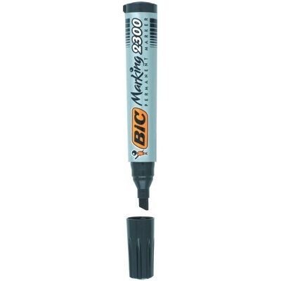 Marker permanentny ze ściętą końcówką czarny BIC