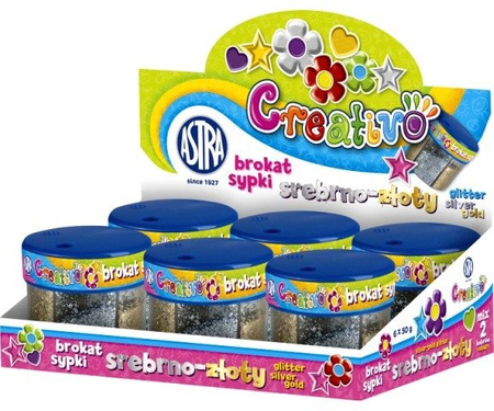 Brokat sypki ZŁOTY i SREBRNY 50 g ASTRA