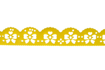 Koronka samoprzylepna ŻÓŁTA KOKARDA 1,5 cm 1 m Cormoran