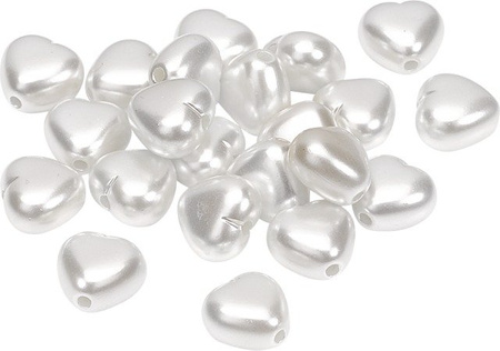 Serce plastikowe BIAŁE 24 szt. KNORR prandell