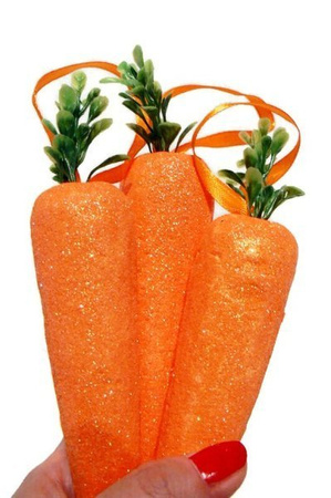 Marchewki styropianowe POMARAŃCZOWE BROKAT 3,5 x 17 cm 3 szt. Arpex