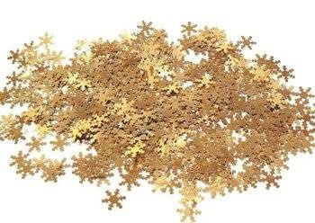 Konfetti śnieżynki 1,3 cm ZŁOTE 18 g