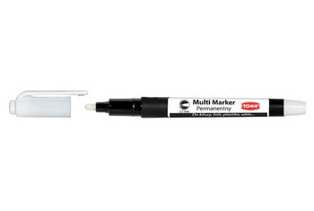 Marker permanentny BIAŁY Multi TOMA