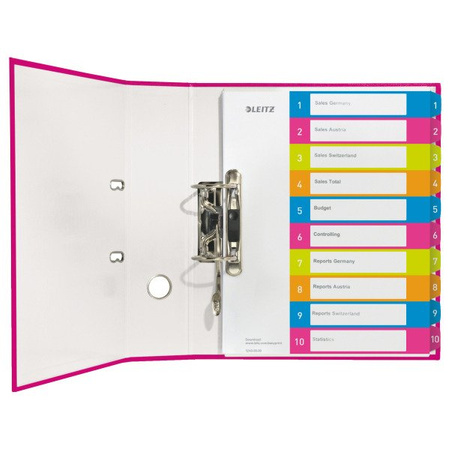 Przekładki numeryczne do segregatora A4 PP 1-10 maxi LEITZ WOW