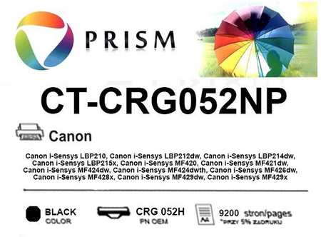 Toner do Canon CRG 052H BLACK 9,2K PRISM