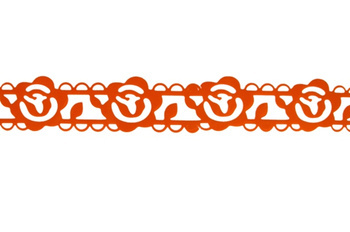 Koronka samoprzylepna POMARAŃCZOWA RÓŻA 1,5 cm 1 m Cormoran