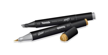 Marker dwustronny do szkicowania ZŁOTY SREBRNY 2 szt. COLORINO Artist