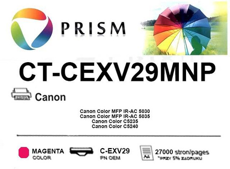 Toner do Canon C-EXV29 MAGENTA 27K PRISM