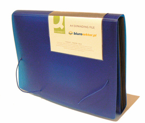 Harmonijkowa teczka na dokumenty A4 PP z 7 kieszonkami NIEBIESKA Q-CONNECT